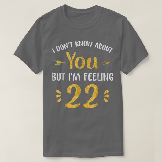 イム感じの22誕生日1歳 Tシャツ (デザイン正面)