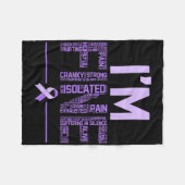 イム素晴らし線維筋痛ウォリアー認識度プル フリースブランケット (正面(横))