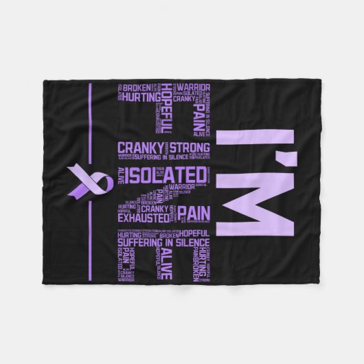 イム素晴らし線維筋痛ウォリアー認識度プル フリースブランケット (正面(横))