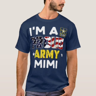 イム誇りを持ったアMIMI USAアメリカ国旗の家族の兵士 Tシャツ
