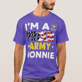 イム誇りを持ったアNONNIE USAアメリカ国旗の家族の兵士 Tシャツ