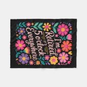 イム退職したその5オックロックエースボホフローラRet フリースブランケット (正面(横))