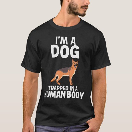 イム・ア・ドッグ・ドイツの羊飼いの女性ティー Tシャツ (正面)
