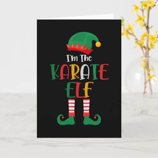 イム・ザ・カラテ小妖精や小人 カード (黄色い花)