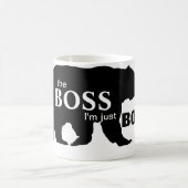 イムnot theボスジャストボッシーグリズリーベアーシルエット コーヒーマグカップ (中央)