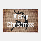 イメカスタムージと文字ファームハウストナカイ素朴 ドアマット (正面)