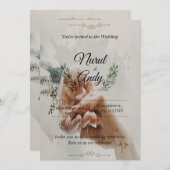 イメーシンプルジのエレガントとエレガントフォント 招待状 (正面/裏面)