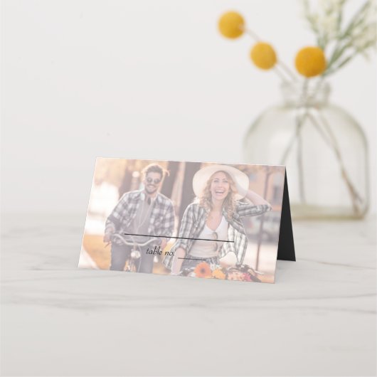 イメージのパーソナライズされた結婚座席表 プレイスカード (正面)