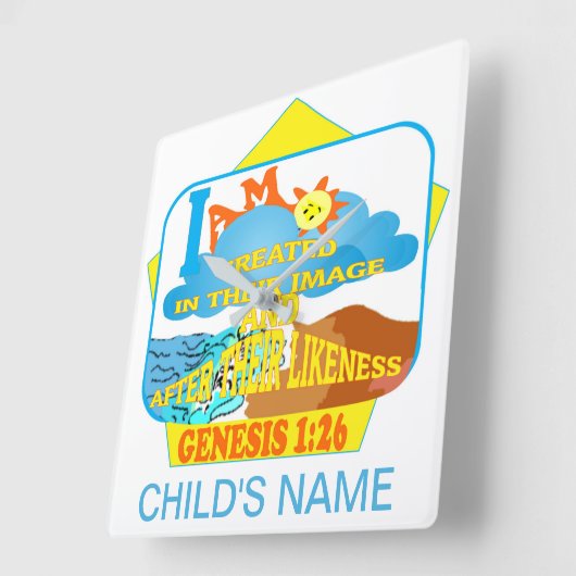 イメージの英語で作成されるKOZの柱時計- スクエア壁時計 (傾斜)