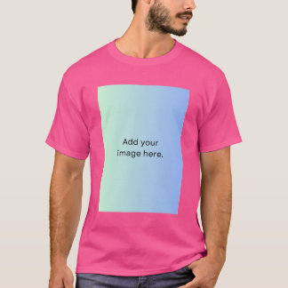 イメージの追加写真テンプレートメンズダブルサイドベーシック Tシャツ