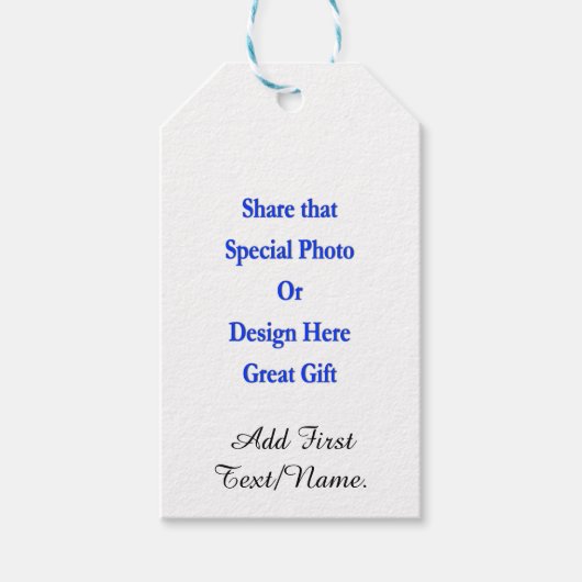 イメージの違う両面をパーソナライズ – 黒文字 ギフトタグ (正面)