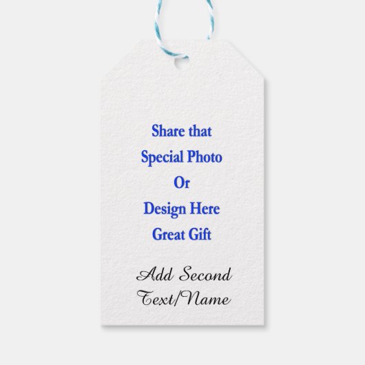 イメージの違う両面をパーソナライズ – 黒文字 ギフトタグ (裏面)