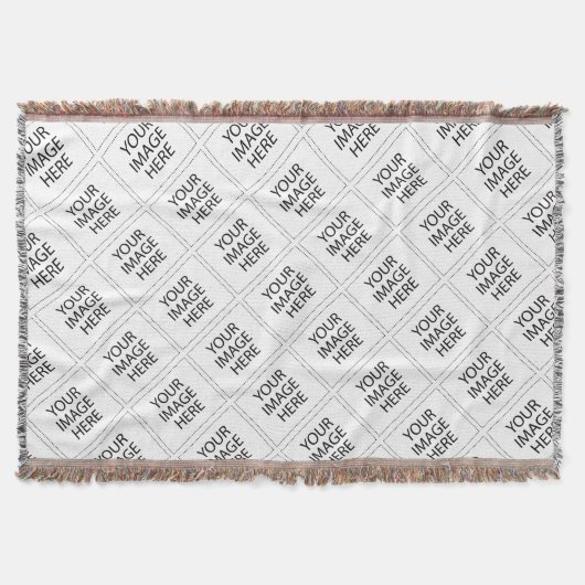 イメージまたはロゴを使用する スローブランケット (正面)