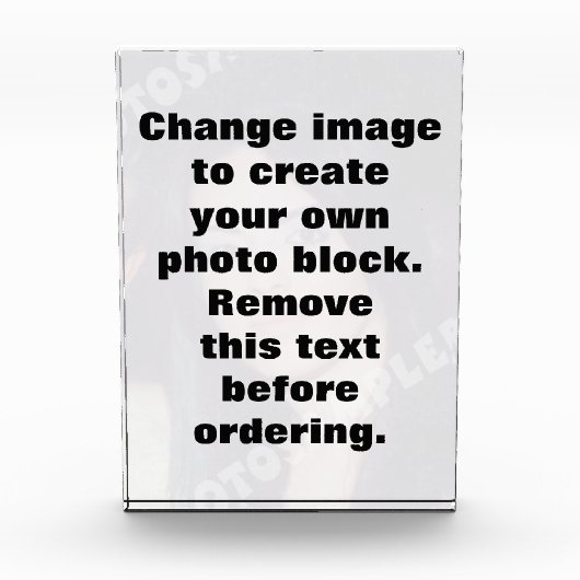 イメージを変更して自分のイメージを作成パーソナライズされたする フォトブロック (正面)