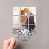イメージウエディングの洗練された窓のデザイン 結婚式のセイヴ・ザ・デート アクリル招待状 (インサイチュ (ポータブル))