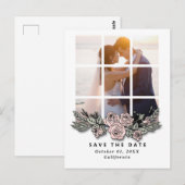 イメージウエディングの窓のデザインのSave the Date ポストカード (正面/裏面)