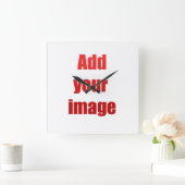 イメージウォールクロックを追加する スクエア壁時計 (ホーム)