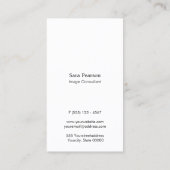 イメージコンサルタントダブルフェイクシルバー 名刺 (裏面)