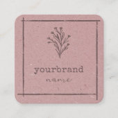 イメージテンプレート素朴フローラブティックフラワー スクエア名刺 (正面)