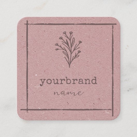 イメージテンプレート素朴フローラブティックフラワー スクエア名刺 (正面)