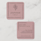 イメージテンプレート素朴フローラブティックフラワー スクエア名刺 (正面/裏面)