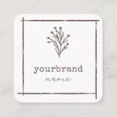 イメージテンプレート素朴フローラ花束花 スクエア名刺 (正面)