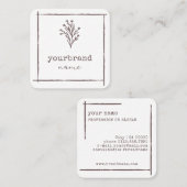 イメージテンプレート素朴フローラ花束花 スクエア名刺 (正面/裏面)