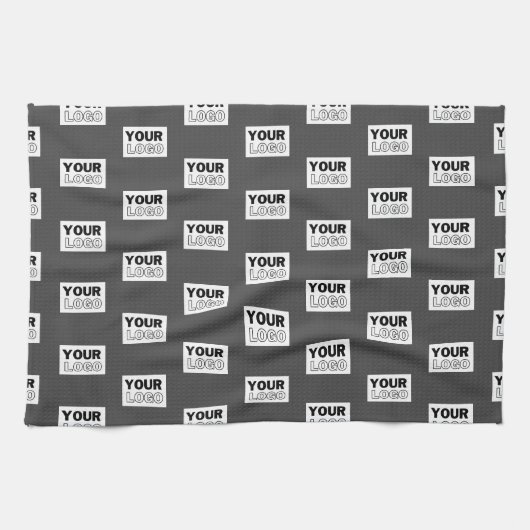 イメージデザインまたはビジネスロゴのタイル |グレー キッチンタオル (横)