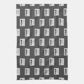 イメージデザインまたはビジネスロゴのタイル |グレー キッチンタオル (縦)