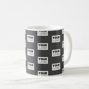 イメージデザインまたはビジネスロゴのタイル グレー コーヒーマグカップ