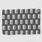 イメージデザインまたはビジネスロゴのタイル |グレー ゴルフタオル (横)