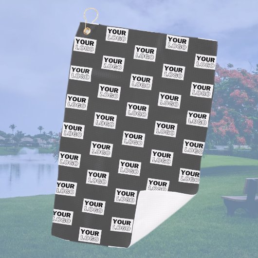 イメージデザインまたはビジネスロゴのタイル |グレー ゴルフタオル