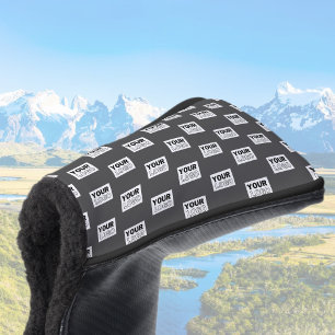 イメージデザインまたはビジネスロゴのタイル  グレー ゴルフヘッドカバー