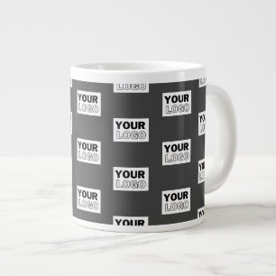 イメージデザインまたはビジネスロゴのタイル グレー ジャンボコーヒーマグカップ
