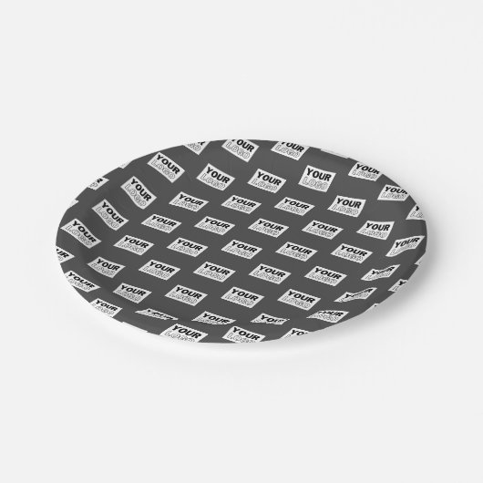 イメージデザインまたはビジネスロゴのタイル |グレー ペーパープレート (アングル)