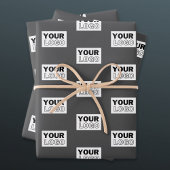 イメージデザインまたはビジネスロゴのタイル |グレー ラッピングペーパーシート