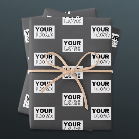 イメージデザインまたはビジネスロゴのタイル |グレー ラッピングペーパーシート