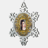 イメージバロックのスノーフレークを追加 スノーフレークピューターオーナメント (右)