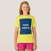 イメージフォト写真ロゴの黄色の追加 Tシャツ (正面フル)