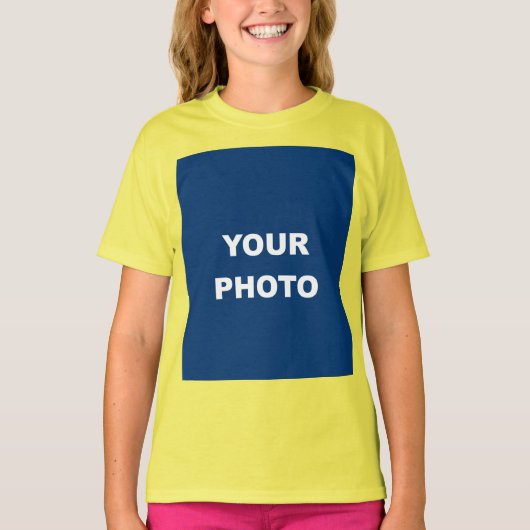 イメージフォト写真ロゴの黄色の追加 Tシャツ (正面)