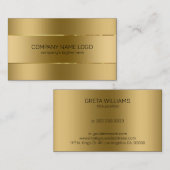 イメージメタリック金ゴールド背景 名刺 (正面/裏面)
