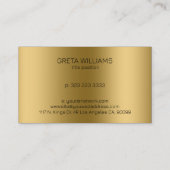 イメージメタリック金ゴールド背景 名刺 (裏面)