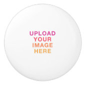 イメージロゴのフルサイズ空白の セラミックノブ (正面)