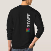イメージ会社のロゴ文字をここに追加モダン エレガント Tシャツ (裏面)