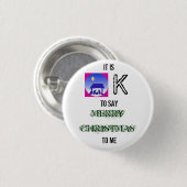 イメージ、それは、K、メリークリスマス、私に言うためにあります 缶バッジ (正面&裏面)