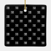 イメージ、デザイン、会社のロゴの繰り返し セラミックオーナメント (裏面)