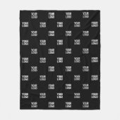 イメージ、デザイン、会社のロゴの繰り返し フリースブランケット (正面)