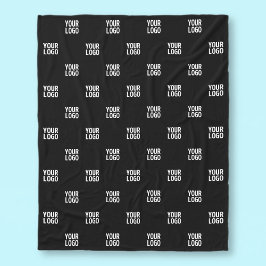 イメージ、デザイン、会社のロゴの繰り返し フリースブランケット