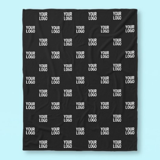 イメージ、デザイン、会社のロゴの繰り返し フリースブランケット