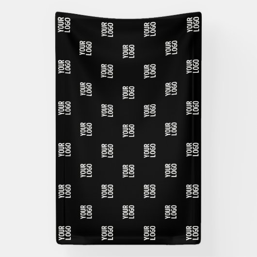イメージ、デザイン、会社のロゴの繰り返し 横断幕 (縦)